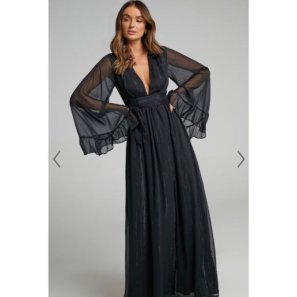 TUCKERNUCK Black Channing Polo Maxi Dress Size Medium - Picture 2 of 12